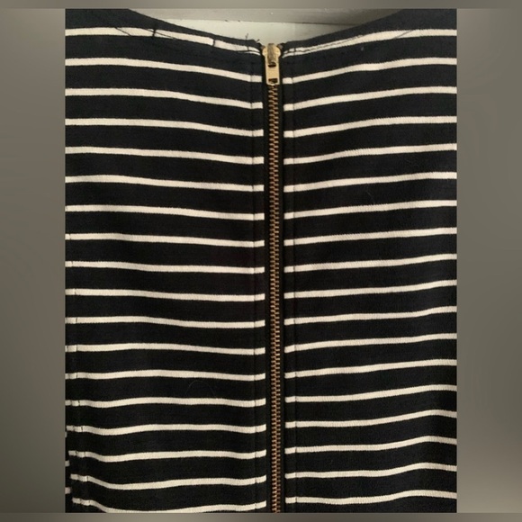 J.Crew Black and White Striped Dress Sz 0 - Picture 3 of 4